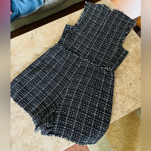 NWOT Zara Tweed Pinafore Jumpsuit Romper Blogger/ Influencer Must Have! Size L - Picture 11 of 14